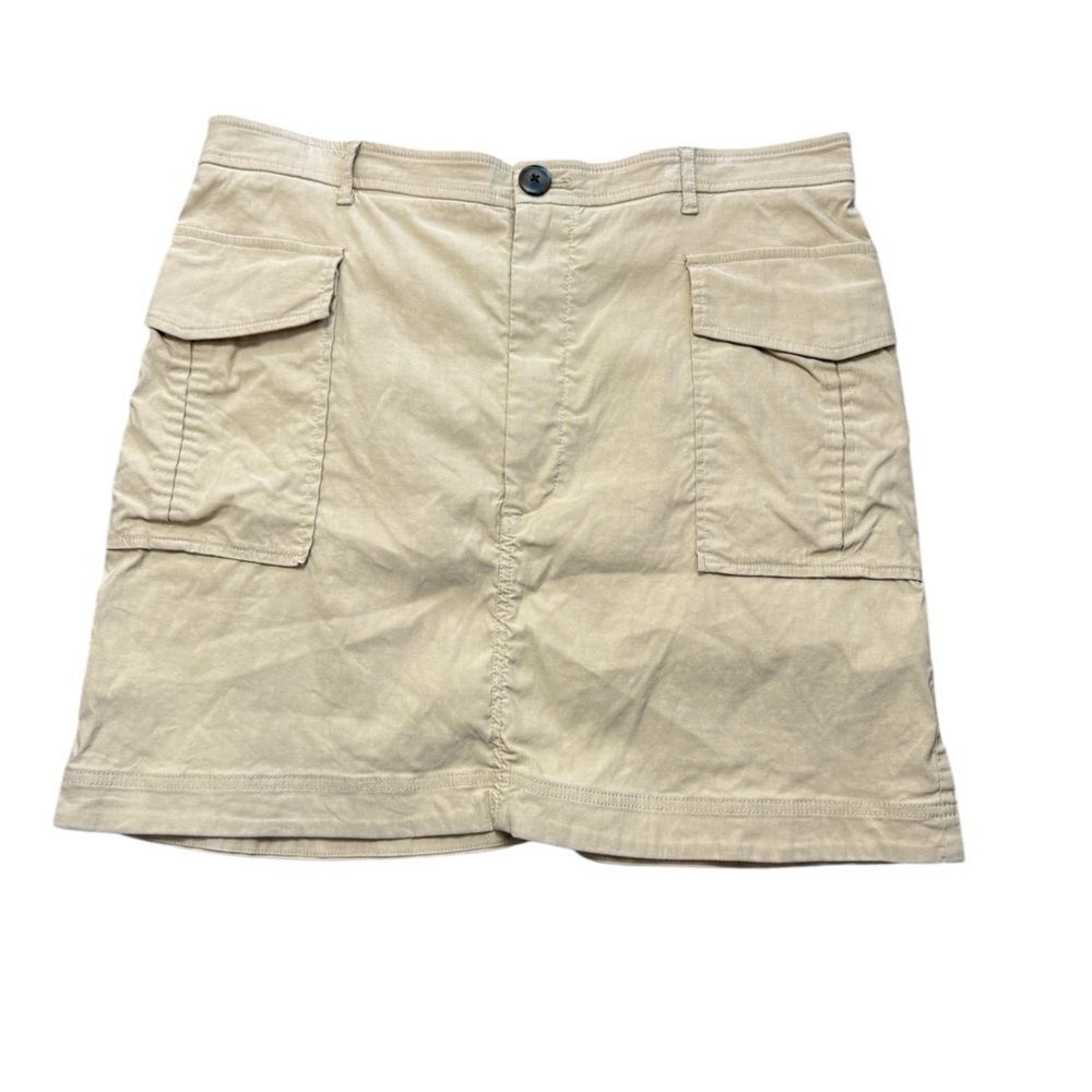 Maeve Anthropologie Khaki Beige Cargo Skirt